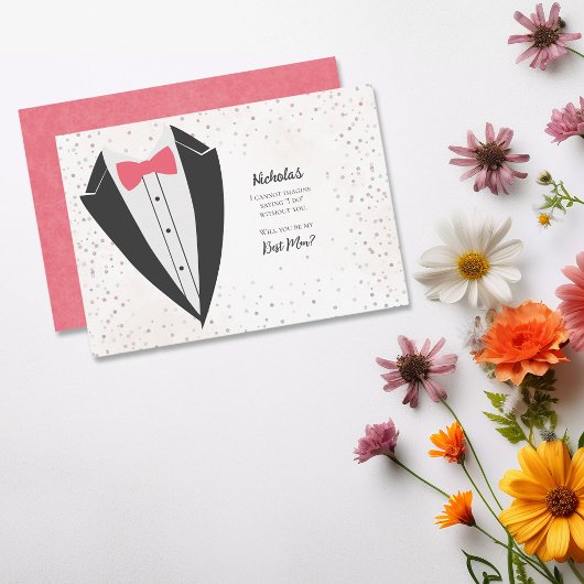 Invitation Proposition de Confetti pour le meilleur homme de