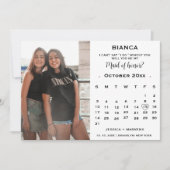 Invitation Proposition de demoiselle d'honneur de calendrier (Devant)