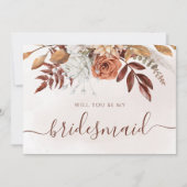 Invitation Proposition de demoiselle d'honneur de fleurs de f (Devant)