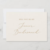 Invitation Proposition de femme de chambre junior en or et en (Devant)