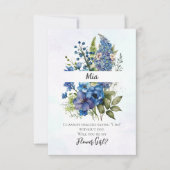 Invitation Proposition de Fille Bohémienne Bleue Violet (Devant)