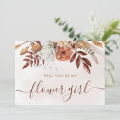 Invitation Proposition de Fille de Fleurs de Feuillage d'Auto (Debout devant)