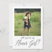 Invitation Proposition de fille de photo rose pâle (Devant)