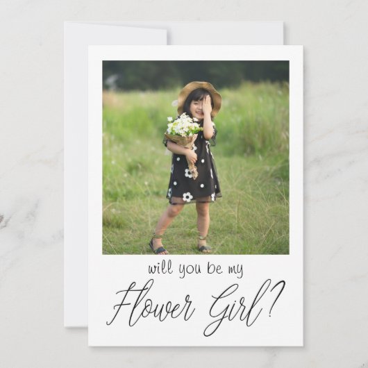 Invitation Proposition de fille de photo rose pâle (Devant)