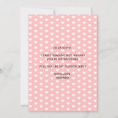 Invitation Proposition de fille de photo rose pâle (Dos)