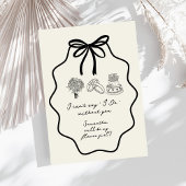 Invitation Proposition de Fille Florale de Bow tirée à la mai