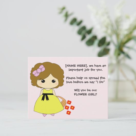 Invitation Proposition de Fleurs - Brunette (Debout devant)