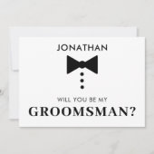 Invitation Proposition de Groomsman personnalisée Tuxedo mode (Devant)