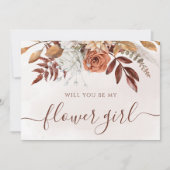 Invitation Proposition de jeune fille aux feuilles d'automne  (Devant)