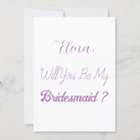 Proposition de la Bridesmaid Purple Lilac Lavender