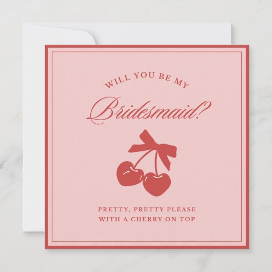 Invitation Proposition de la domestique Coquette Cherry & Bow (Devant)
