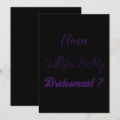 Invitation Proposition de la domestique Mariage élégant viole (Devant / Derrière)