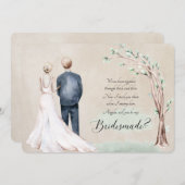 Invitation Proposition de la femme de ménage d'aquarelle Coup (Devant / Derrière)