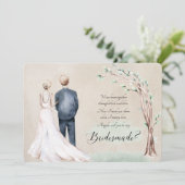 Invitation Proposition de la femme de ménage d'aquarelle Coup (Debout devant)