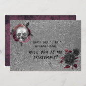 Invitation Proposition de la fête de la mariée de tête de crâ (Devant / Derrière)