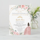 Invitation Proposition de la Quinceañera Dama rose pâle (Debout devant)