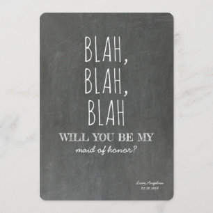 Invitation Proposition de la servante Blah Blah Funny