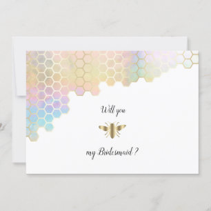 Invitation Proposition de la servante de Bridesmaid Abeille d