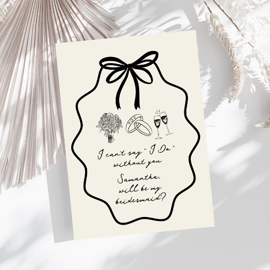 Invitation Proposition de la servante de la main tirée en boi