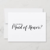 Invitation Proposition de la servante d'honneur Papier rustiq (Devant)
