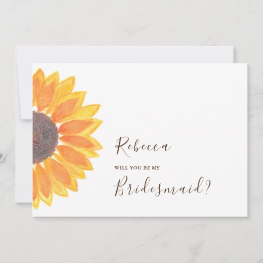 Invitation Proposition de la servante rustique Sunflower (Devant)