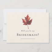 Invitation Proposition de Mariage Bridesmaid pour la crème de (Devant)