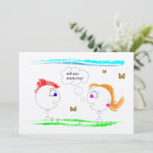 Invitation Proposition de mariage par Lili - MARRY ME (Debout devant)