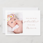 Invitation Proposition de Marraine Simple Script Terracotta P (Devant)