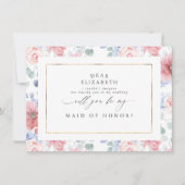 Invitation Proposition de Rose Dusty et de servante Dusty Blu (Devant)