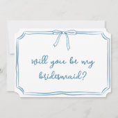 Invitation Proposition de servante d'accueil manuscrite Bow D (Devant)