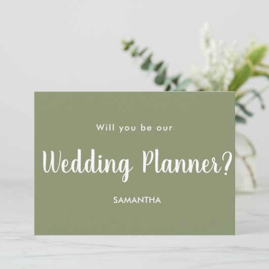 Invitation Proposition de Wedding planner Sage Green (Debout devant)
