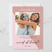 Invitation Proposition d'Honneur Rose moderne (Devant)