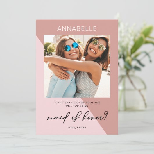 Invitation Proposition d'Honneur Rose moderne (Debout devant)