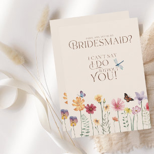 Invitation Proposition du Fleur sauvage coloré Bridesmaid