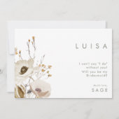 Invitation Proposition du Fleur sauvage lunaire Meadow Brides (Dos)