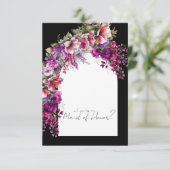 Invitation Proposition du parti marié Fuchsia Lavender Floral (Debout devant)