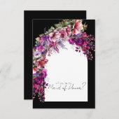 Invitation Proposition du parti marié Fuchsia Lavender Floral (Devant / Derrière)