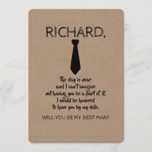 Invitation Proposition d'un Groomsman ou d'un meilleur homme