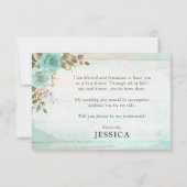 Invitation Proposition d'une fête nuptiale en bois rustique T (Dos)