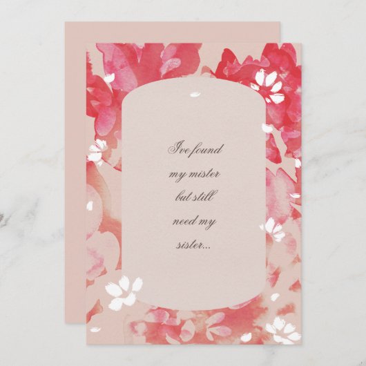 Invitation Proposition d'une servante de corail flou perdu (Devant / Derrière)