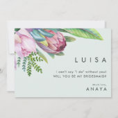 Invitation Proposition d'une servante de couleur verte à la f (Dos)