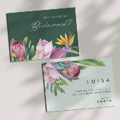 Invitation Proposition d'une servante de couleur verte à la f