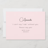 Invitation Proposition d'une servante d'information rose Invi (Dos)