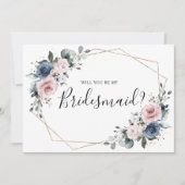 Invitation Proposition d'une servante géométrique Dusty Blue  (Devant)