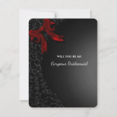 Invitation Proposition Élégante de la demoiselle d'honneur no (Devant)