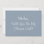 Invitation Proposition Fleur Mariage bleu Dusty 2024 (Devant)