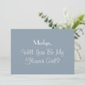 Invitation Proposition Fleur Mariage bleu Dusty 2024 (Debout devant)