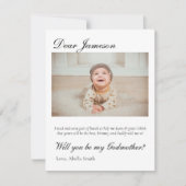 Invitation Proposition Godparent moderne Godmère Baptême (Devant)