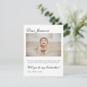 Invitation Proposition Godparent moderne Godmère Baptême (Debout devant)