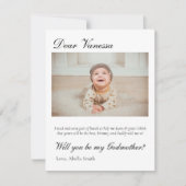 Invitation Proposition Godparent moderne Godmère Baptême (Devant)